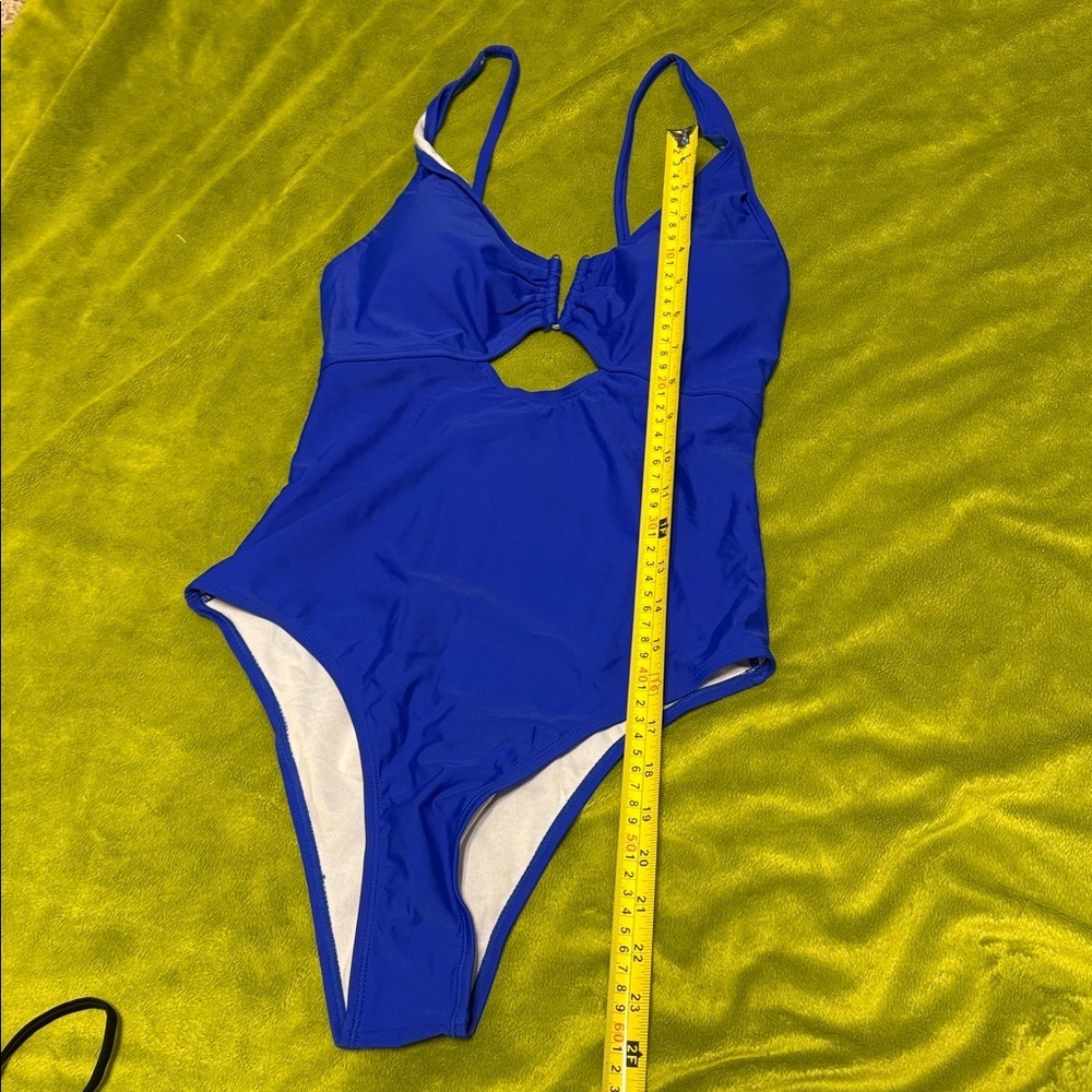 2pk WNS One Piece No Brand New Large Swimsuit Blue and Black - Picture 6 of 9